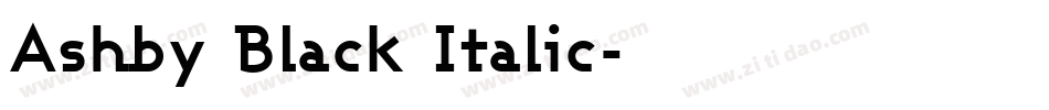 Ashby Black Italic字体转换